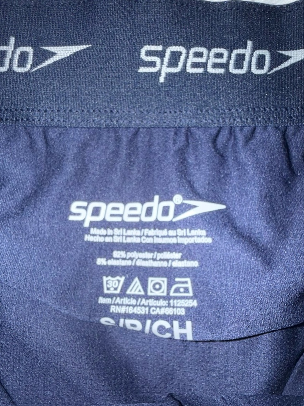 Speedo Men’s Blue Stripes Swim Trunks Shorts Lined - Picture 2 of 2